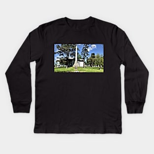 Cemetery Scene Kids Long Sleeve T-Shirt